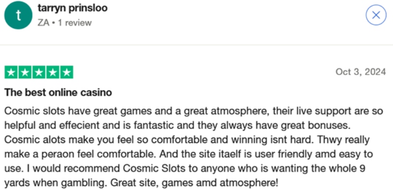 Cosmic Slot Trustpilot